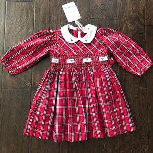 18m Christmas Smocked Dress
